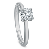 Modern Aire Round Solitaire Diamond Engagement Ring