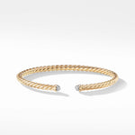 Cable Flex Bracelet in 18K Yellow Gold with Diamonds, 4mm