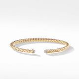 Cable Flex Bracelet in 18K Yellow Gold with Diamonds, 4mm