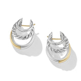 DY Mercer? Multi Hoop Earrings in Sterling Silver with 18K Yellow Gold and Diamonds, 21mm