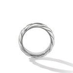 Sculpted Cable Band Ring in Sterling Silver, 6mm