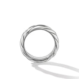 Sculpted Cable Band Ring in Sterling Silver, 6mm