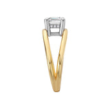 14K Yellow Gold Split Shank Semi-Mount Diamond Engagement Ring