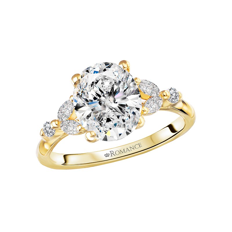 14K Yellow Gold Classic Semi-Mount Engagement Ring
