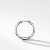 Beveled Band Ring in 18K White Gold, 6mm