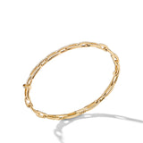 Stax Chain Link Bracelet in 18K Yellow Gold with Diamonds, 4mm