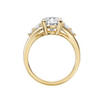 14K Yellow Gold Split Shank Semi-Mount Diamond Engagement Ring