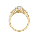 14K Yellow Gold Split Shank Semi-Mount Diamond Engagement Ring