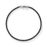 Box Chain Bracelet with Stainless Steel and Sterling Silver, 2.7mm
