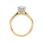 14K Yellow Gold Hidden Halo Diamond Semi-Mount Engagement Ring