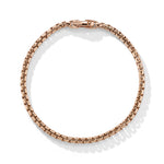 Box Chain Bracelet in 18K Rose Gold, 3.4mm