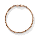 Box Chain Bracelet in 18K Rose Gold, 3.4mm