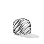 Sculpted Cable Ring in Sterling Silver, 21mm
