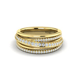 Aurelia Diamond Pavé Multi-Row Wrapped Ring in 18K Yellow Gold
