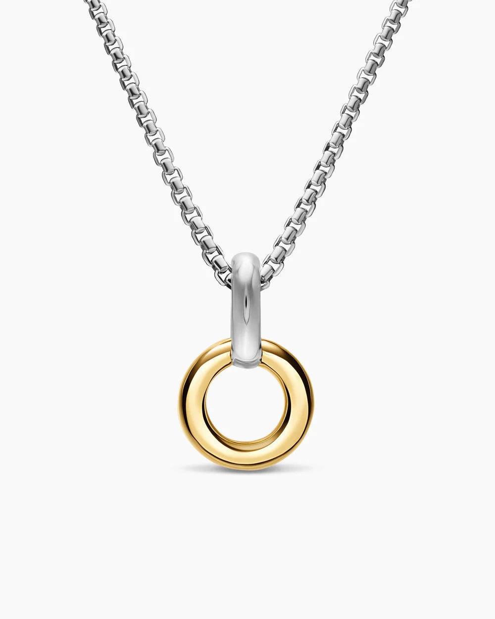 AMULET HOLDER Sterling Silver with 14K Yellow Gold, 20.3mm