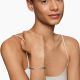 Classic Cable Bracelet Sterling Silver with Pearls and Diamonds, 5mm