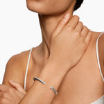 Classic Cable Bracelet Sterling Silver with Pearls and Diamonds, 5mm