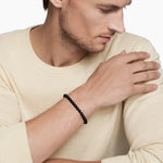 Spiritual Beads Bracelet in Sterling Silver with Black Onyx, 6mm
