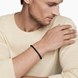 Spiritual Beads Bracelet in Sterling Silver with Black Onyx, 6mm