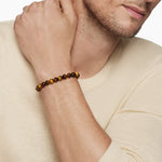 Spiritual Beads Bracelet in Sterling Silver with Tigers Eye, 8mm