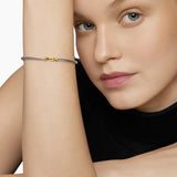 Buckle Classic Cable Bracelet in Sterling Silver with 18K Yellow Gold, 3mm