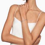 BUCKLE CLASSIC CABLE BRACELET Sterling Silver with Diamonds, 3mm