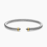 CLASSIC CABLE BRACELET Sterling Silver with 18K Yellow Gold, 4mm