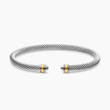 CLASSIC CABLE BRACELET Sterling Silver with 18K Yellow Gold, 4mm