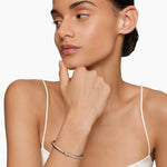 X CLASSIC CABLE STATION BRACELET Sterling Silver with 18K Yellow Gold, 4mm