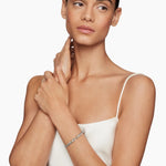 Buckle Classic Cable Bracelet in Sterling Silver with 18K Yellow Gold, 4mm