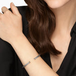 Cable Flex® Bracelet Sterling Silver with 14K Yellow Gold, 4mm