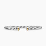 CABLE FLEX® BRACELET Sterling Silver with 14K Yellow Gold, 4mm