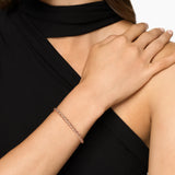 SCULPTED CABLE FLEX BRACELET 18K Rose Gold with Cognac Diamonds, 5mm