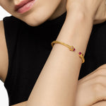 Renaissance® Cablespira Bracelet in 18K Yellow Gold with Rubies, 3.5mm