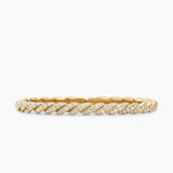 SCULPTED CABLE FLEX BRACELET 18K Yellow Gold with Diamonds, 5mm