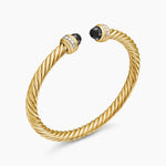CLASSIC CABLESPIRA® BRACELET 18K Yellow Gold with Black Onyx and Diamonds, 5mm
