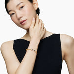 CLASSIC CABLESPIRA® BRACELET 18K Yellow Gold with Black Onyx and Diamonds, 5mm