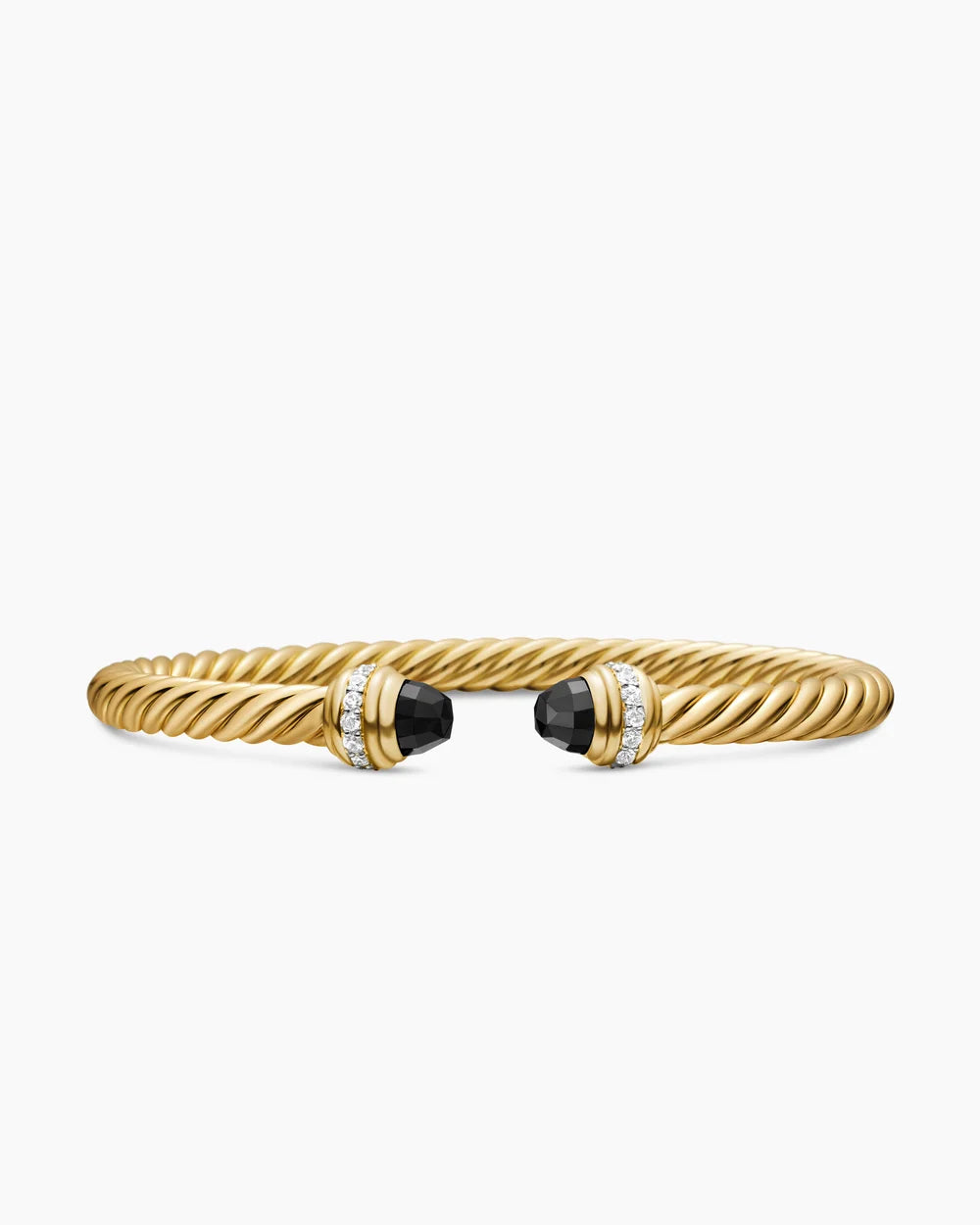 CLASSIC CABLESPIRA® BRACELET 18K Yellow Gold with Black Onyx and Diamonds, 5mm
