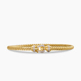 BUCKLE CABLESPIRA® BRACELET 18K Yellow Gold with Diamonds, 3.5mm