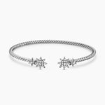 PETITE STARBURST CABLE FLEX® BRACELET Sterling Silver with Diamonds, 2.6mm