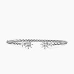 PETITE STARBURST CABLE FLEX® BRACELET Sterling Silver with Diamonds, 2.6mm