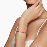 Petite Infinity Bracelet in Sterling Silver with 14K Yellow Gold, 4.4mm