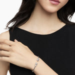 Starburst Cable Bracelet in Sterling Silver with Diamonds, 3.5mm