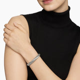Sculpted Cable Bracelet in Sterling Silver, 10mm