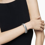Sculpted Cable Bracelet in Sterling Silver, 17mm