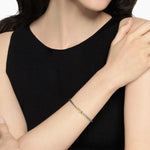 BUCKLE CLASSIC CABLE BRACELET Sterling Silver with 18K Yellow Gold and Diamonds, 3mm