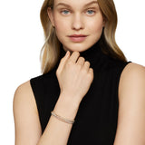 Pavé Crossover Three Row Bracelet in 18K Yellow Gold with Diamonds, 11mm