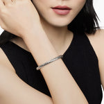 Sculpted Cable Bangle Bracelet in Sterling Silver, 7mm
