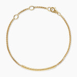 Petite Pavé Bar Bracelet in 18K Yellow Gold with Diamonds, 1.7mm