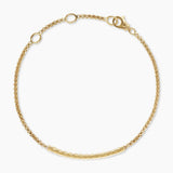 Petite Pavé Bar Bracelet in 18K Yellow Gold with Diamonds, 1.7mm